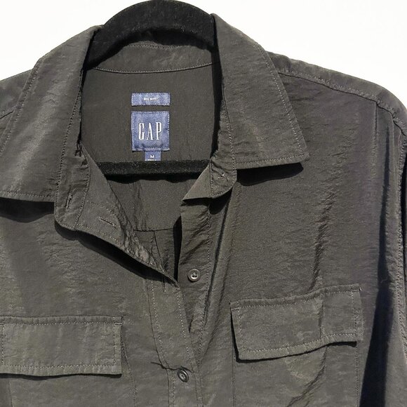 Gap Big Shirt Utility Black Size Medium - Picture 3 of 5